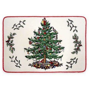 brand new 20"x30" Spode Whimsical Christmas Tree Bathroom Bath Rug Mat